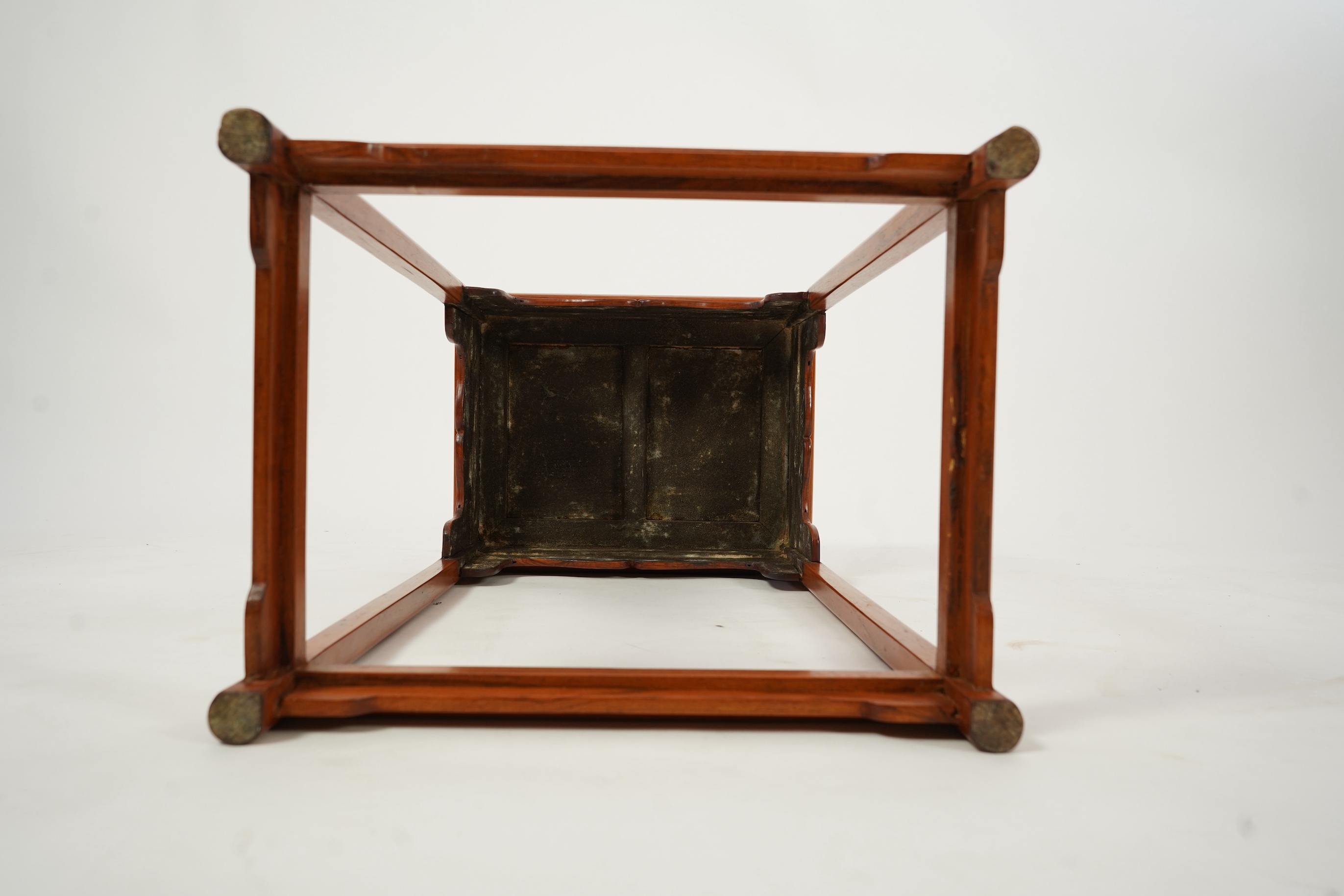 A Chinese huanghuali incense stand, 19th/20th century